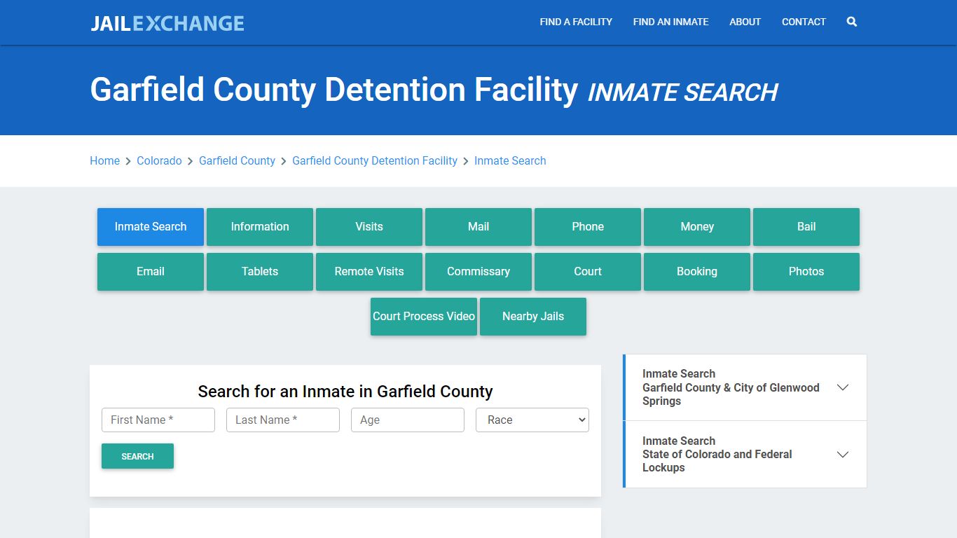 Garfield County Detention Facility Inmate Search - Jail Exchange