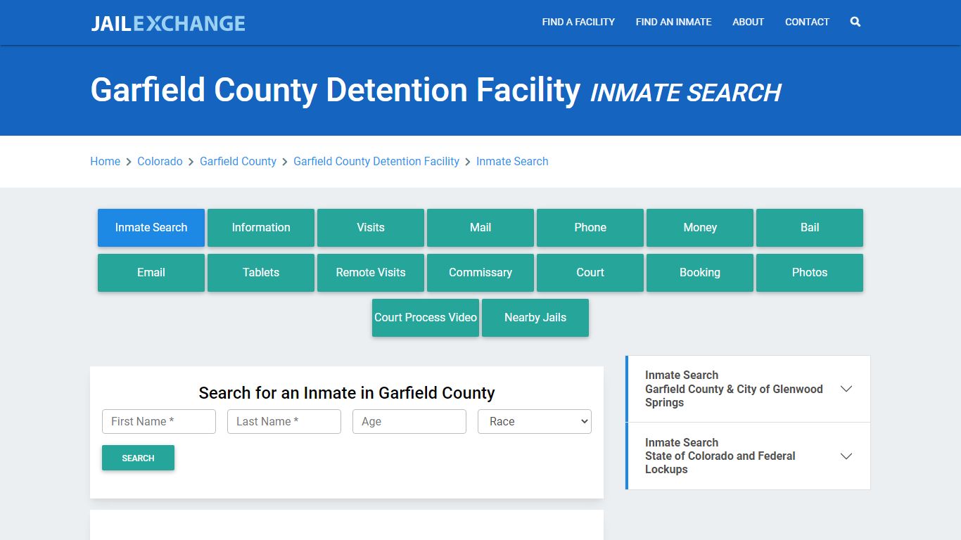 Garfield County Detention Facility Inmate Search - Jail Exchange